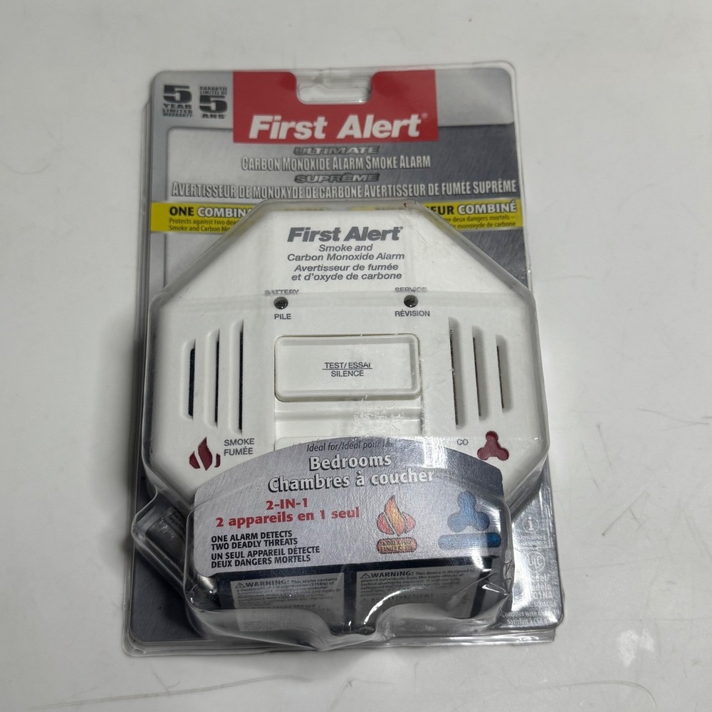 First Alert SCO1CNA Ultimate 2-in-1 Smoke and Carbon Monoxide Alarm White New